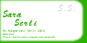 sara serli business card